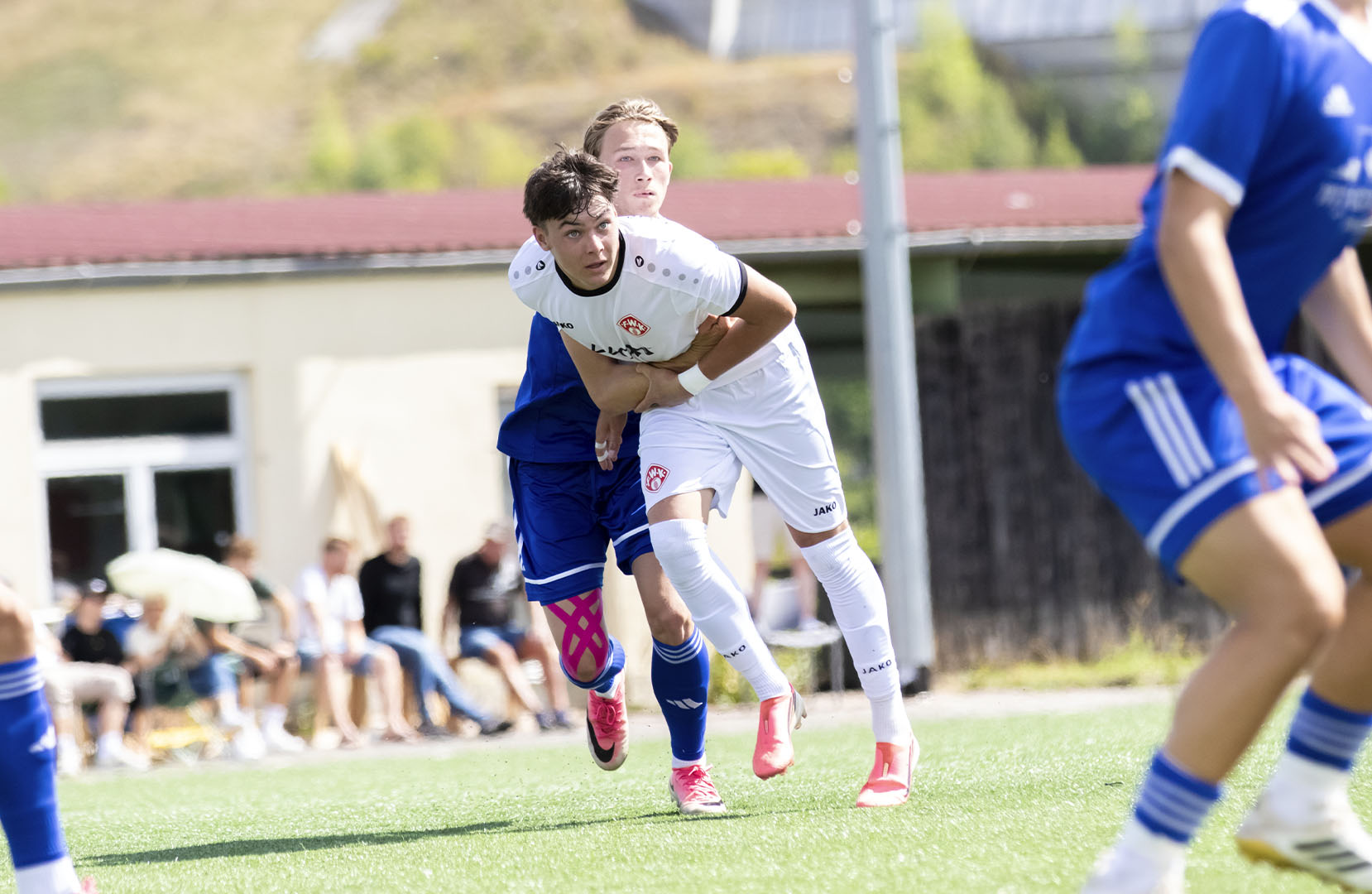 Wyatt Davies with Würzburger Kickers U19 after transferring to the German club for the 2026-27 season