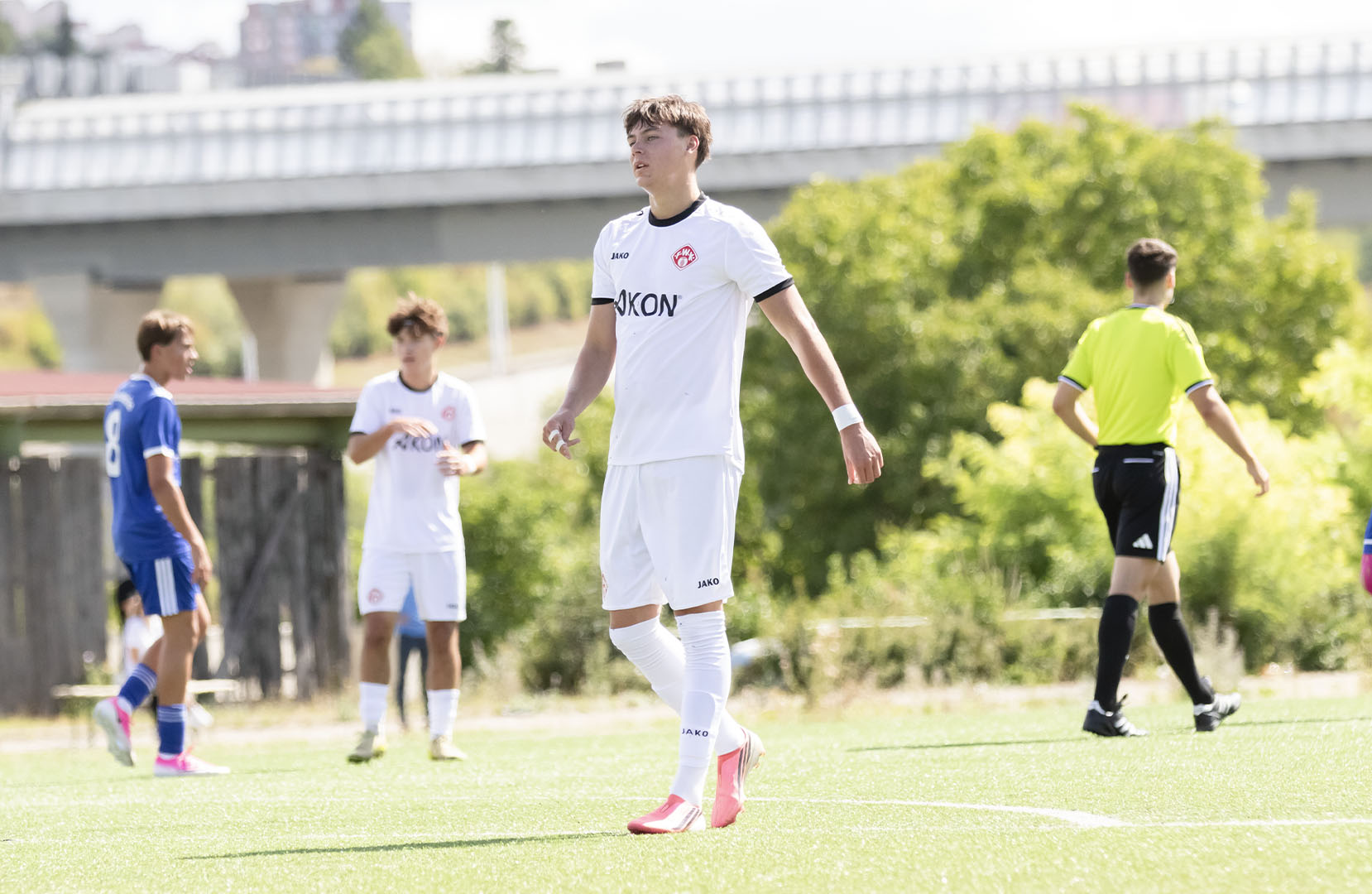 Wyatt Davies with Würzburger Kickers U19 after transferring to the German club for the 2026-27 season